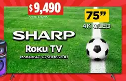 Bodega Aurrerá Sharp roku tv 75" oferta