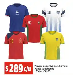 Bodega Aurrerá Playera deportiva para hombre varias selecciones oferta