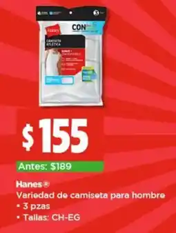 Bodega Aurrerá Hanes variedad de camiseta para hombre oferta
