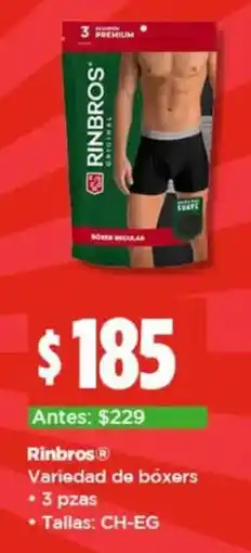 Bodega Aurrerá Rinbros variedad de boxers oferta