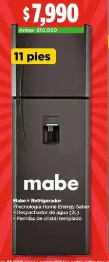 Bodega Aurrerá Mabe refrigerador oferta