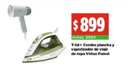 Bodega Aurrerá T-fal combo plancha y vaporizador de viaje de ropa virtuo forest oferta
