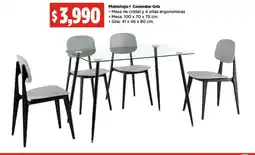 Bodega Aurrerá Mainstays comedor gris oferta