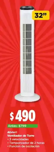 Bodega Aurrerá Atvio ventilador de torre 32" oferta