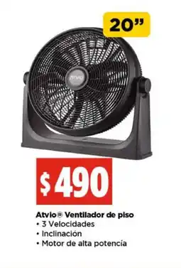Bodega Aurrerá Atvio Ventilador de piso 20" oferta