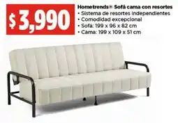 Bodega Aurrerá Hometrends sofá cama con resortes oferta