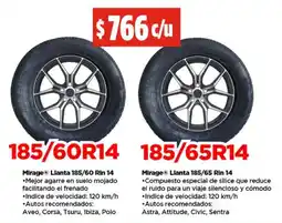 Bodega Aurrerá Mirage Llanta 185/60 Rin 14 oferta
