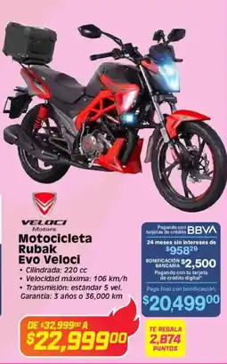 Soriana Híper Motocicleta rubak evo veloci oferta