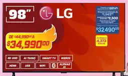 Soriana Híper Lg smart tv 98" oferta