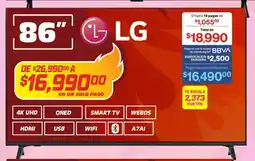 Soriana Híper Lg smart tv 86" oferta