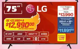 Soriana Híper Lg smart tv 75" oferta