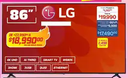 Soriana Híper Lg smart tv 86" oferta