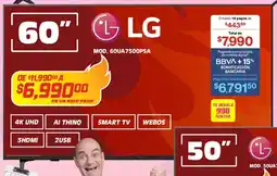 Soriana Híper Lg smart tv 60" oferta