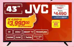 Soriana Híper Jvc smart tv 43" oferta