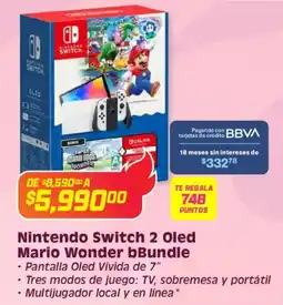 Soriana Híper Nintendo switch 2 oled mario wonder bbundle oferta