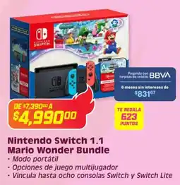 Soriana Híper Nintendo switch 1.1 mario wonder bundle oferta