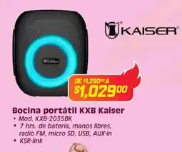 Soriana Híper Kaiser bocina portátil kxb oferta