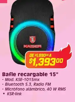 Soriana Híper Bafle recargable 15" oferta