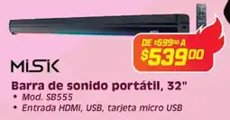 Soriana Híper Barra de sonido portátil, 32" oferta