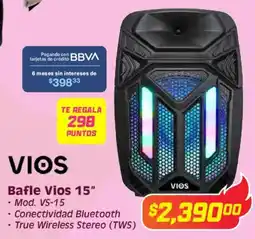 Soriana Híper Vios bafle 15" oferta