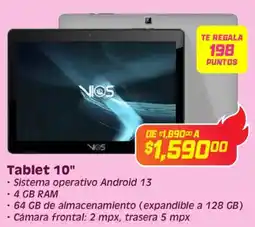 Soriana Híper Vios tablet 10" oferta