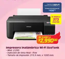 Soriana Híper Epson impresora inalámbrica wi-fi ecotank oferta