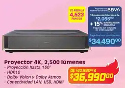 Soriana Híper Hisense proyector 4k, 2,500 lúmenes oferta