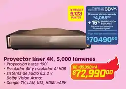Soriana Híper Hisense proyector láser 4k, 5,000 lúmenes oferta