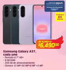 Soriana Híper Samsung galaxy A37, cada uno oferta