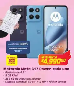 Soriana Híper Motorola moto G17 power, cada uno oferta