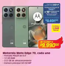 Soriana Híper Motorola moto edge 70, cada uno oferta