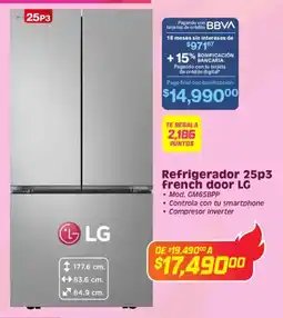 Soriana Híper Lg refrigerador 25p3 french door oferta