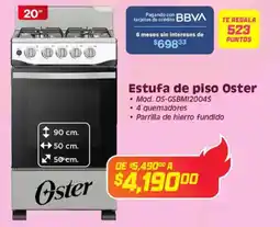 Soriana Híper Oster estufa de piso 20" oferta