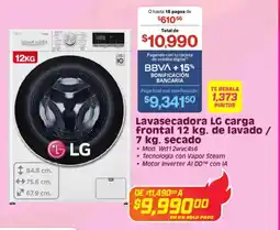 Soriana Híper Lg lavasecadora carga frontal oferta
