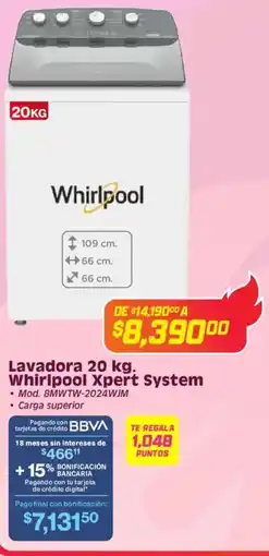 Soriana Híper Whirlpool lavadora xpert system oferta
