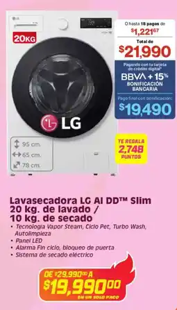 Soriana Híper Lg lavasecadora ai dd slim oferta