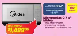 Soriana Híper Midea microondas 0.7 p³ oferta