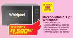 Soriana Híper Whirlpool microondas 0.7 p³ oferta