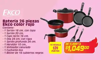Ekco batería color rojo