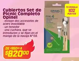 Soriana Híper Cubiertos set de picnic completo opinel oferta