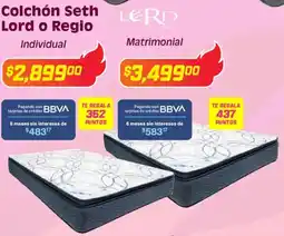 Soriana Híper Colchón seth lord o regio individual oferta