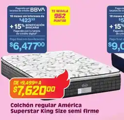 Soriana Híper Colchón regular américa superstar king size semi firme oferta