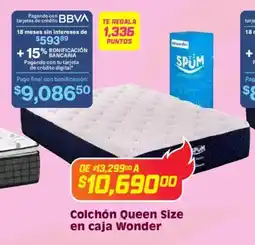 Soriana Híper Colchón queen size en caja wonder oferta