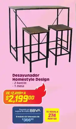 Soriana Híper Homestyle design 2 bancos oferta