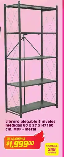 Soriana Híper Librero plegable 5 niveles medidas oferta
