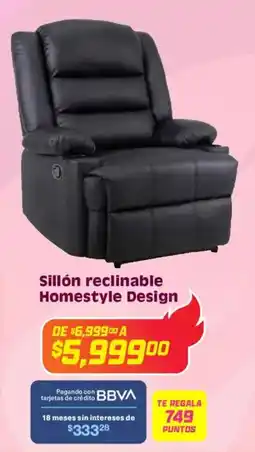 Soriana Híper Homestyle design sillón reclinable oferta