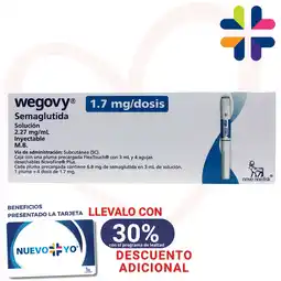 Farmacias Bazar WEGOVY FLEX TOUCH 1.7MG 1 PLUMA PRECARGADA 4 DOSIS oferta