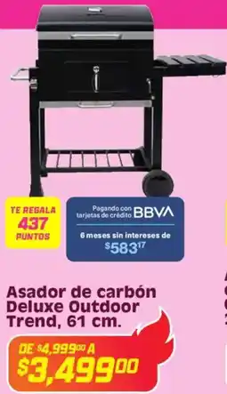 Soriana Híper Outdoor trend asador de carbón deluxe oferta