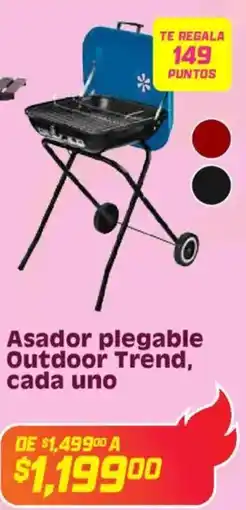 Soriana Híper Outdoor trend asador plegable oferta