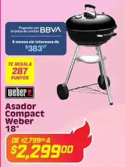 Soriana Híper Weber asador compact 18" oferta